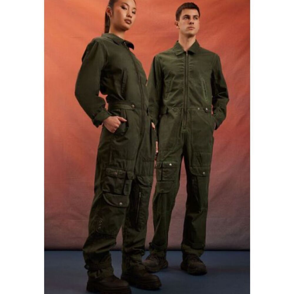 Netflix Rebel Moon Cargo Utility Jumpsuit Unisex Army Green Size Medium Nwot Cos